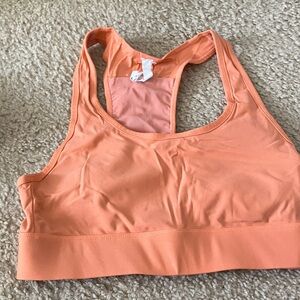 Fabletics Vibrant Orange On the Go Sports Bra